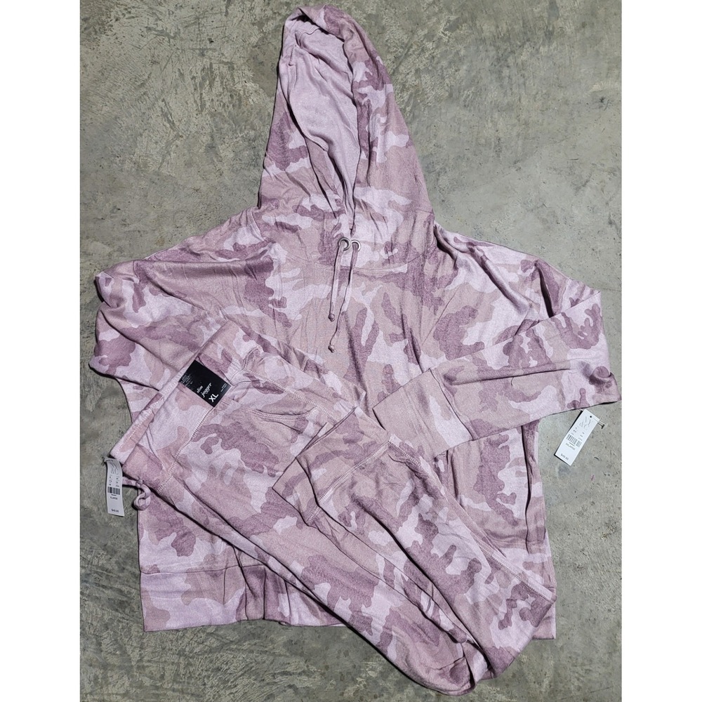 NWT Women's NY&C Soho Super Soft Hoodie-Joggers Outfit Sz XL Abstract Camo ~Rose